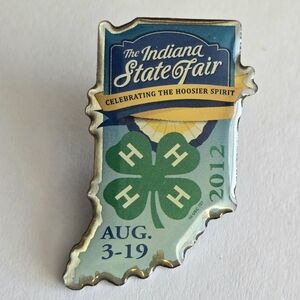Indiana State Fair pin 2012 brooch enamel 4H hoosier